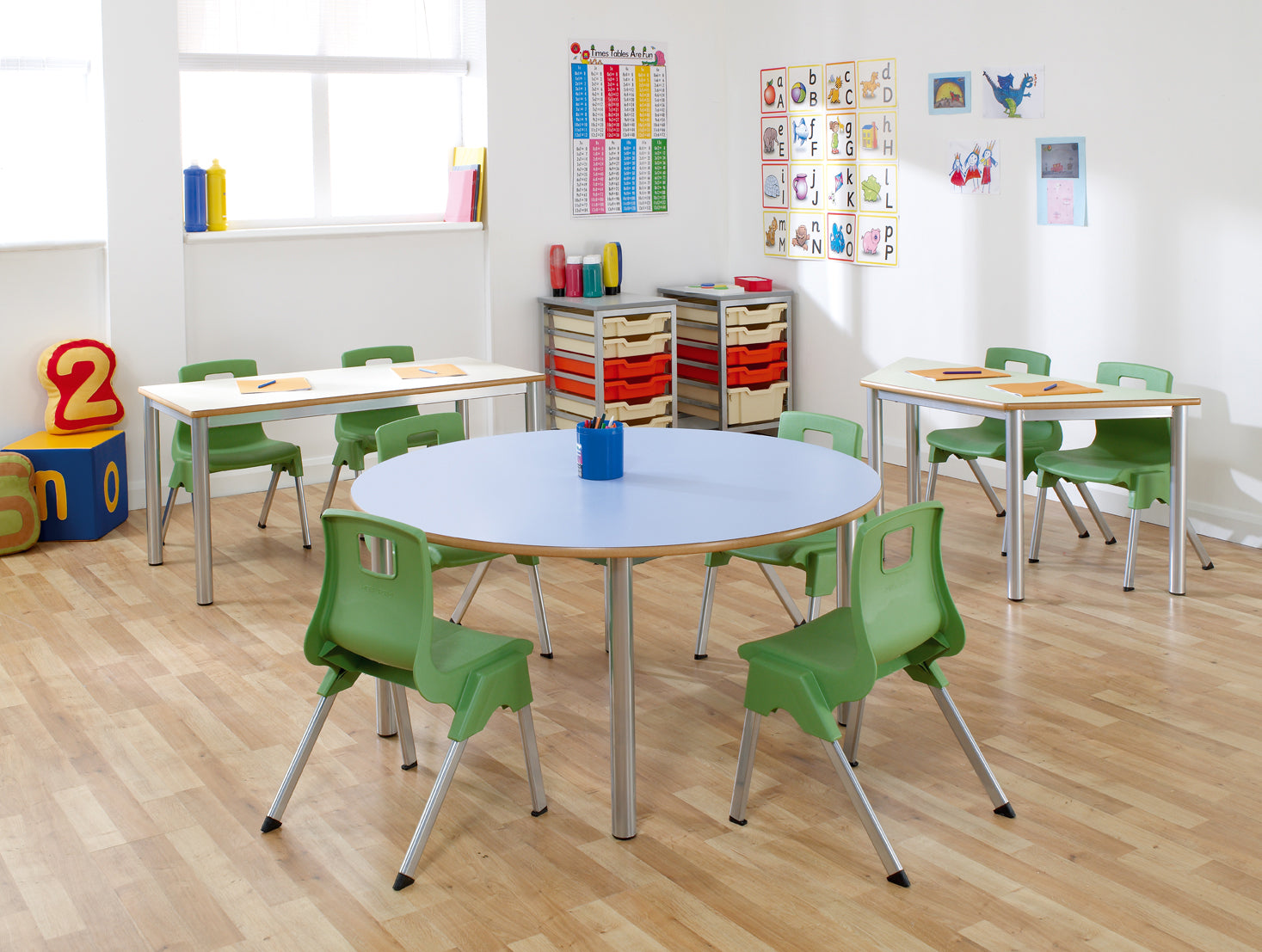 Premium Early Years MDF Edge Trapezoidal Table