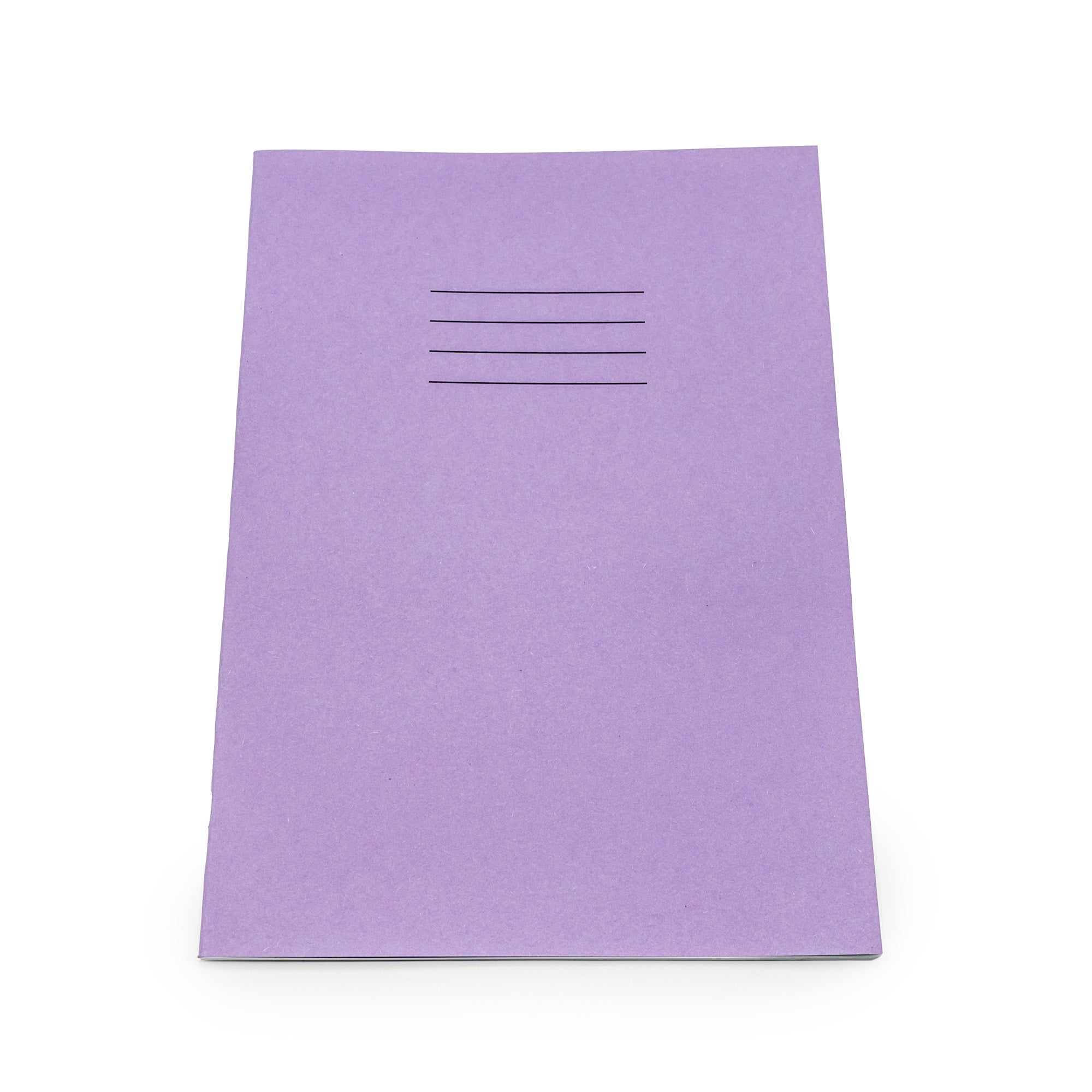 Essentials Exercise Books A4+ 80 Page 8mm Ruled & Margin Purple - Pk50