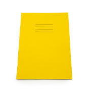 Essentials Exercise Books A4+ 80 Page 8mm Ruled & Margin Yellow - Pk50