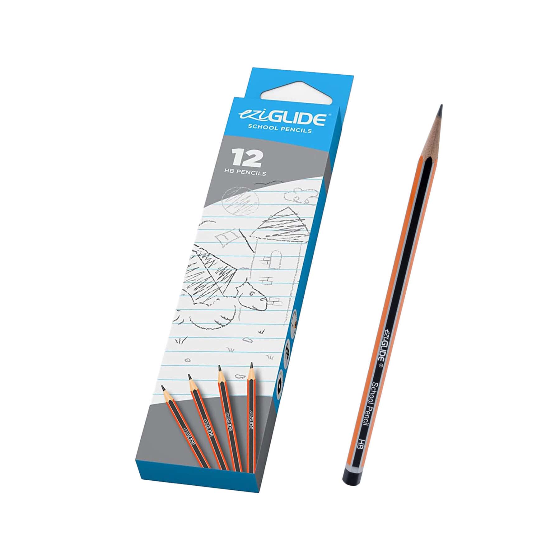 EziGlide HB Graphite School Pencils