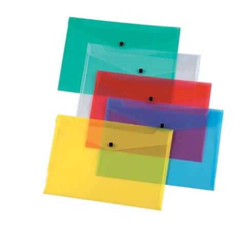 A4 Polyprop Document Wallets - Pk12