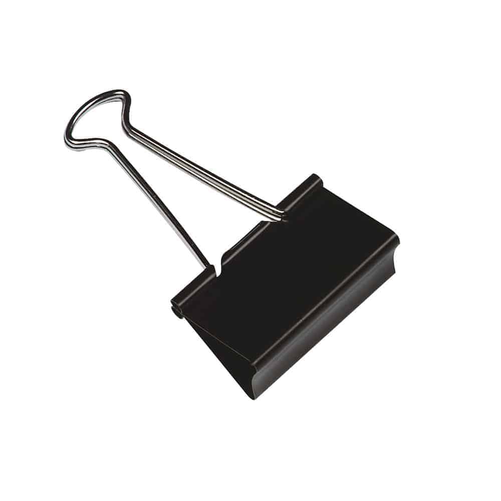 Foldback Clips Black - Pk10