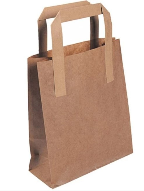 Brown Medium Take Away Food Bags Pk250