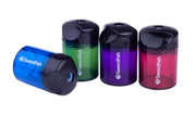 Canister Single Hole Pencil Sharpener Assorted - Pk10