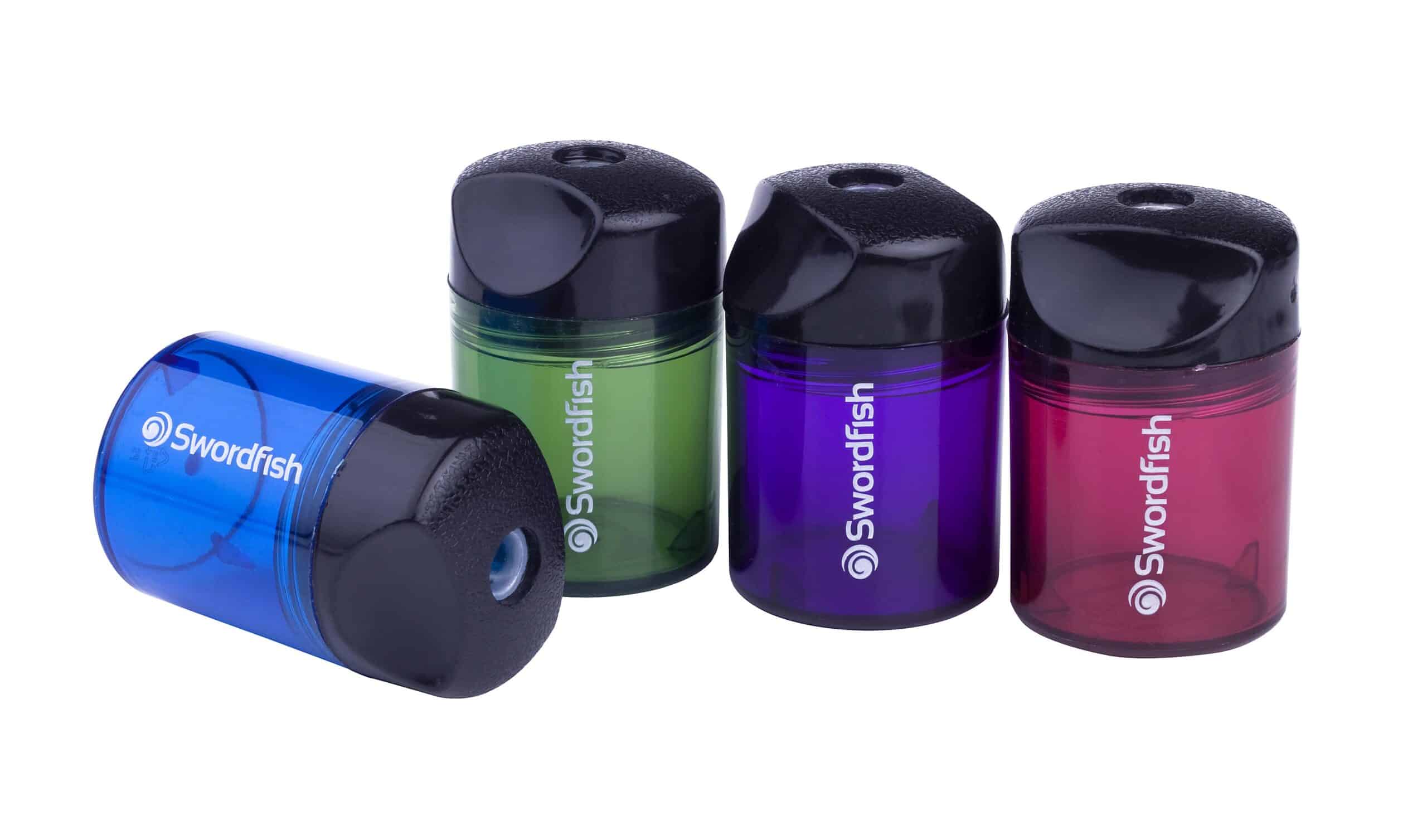 Canister Single Hole Pencil Sharpener Assorted - Pk10