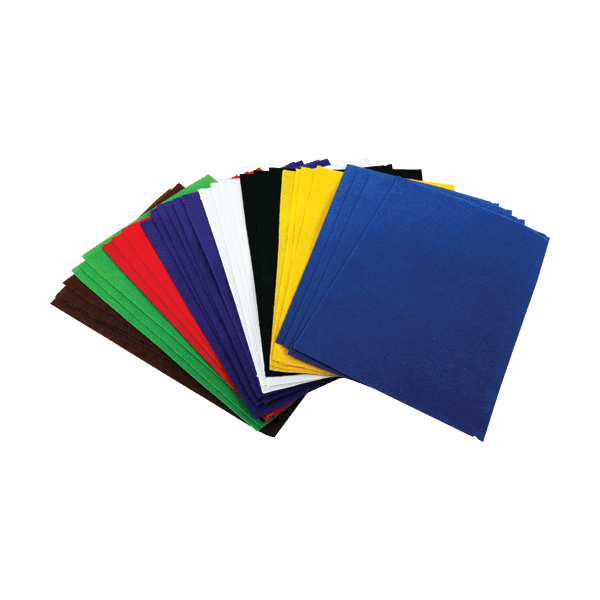 A4 Felt Sheets Assorted - Pk32