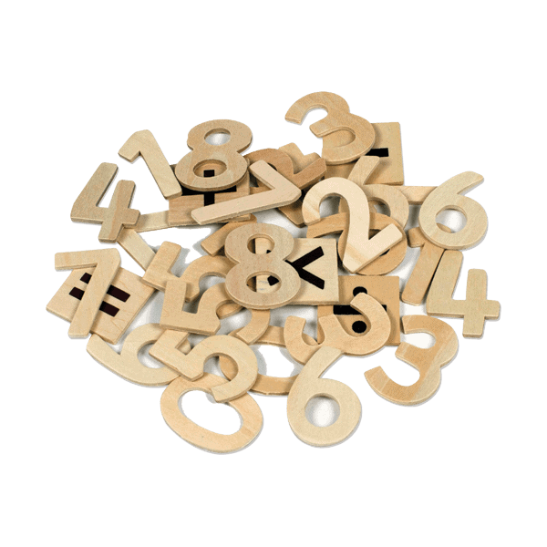 Wooden Numbers - Pk20