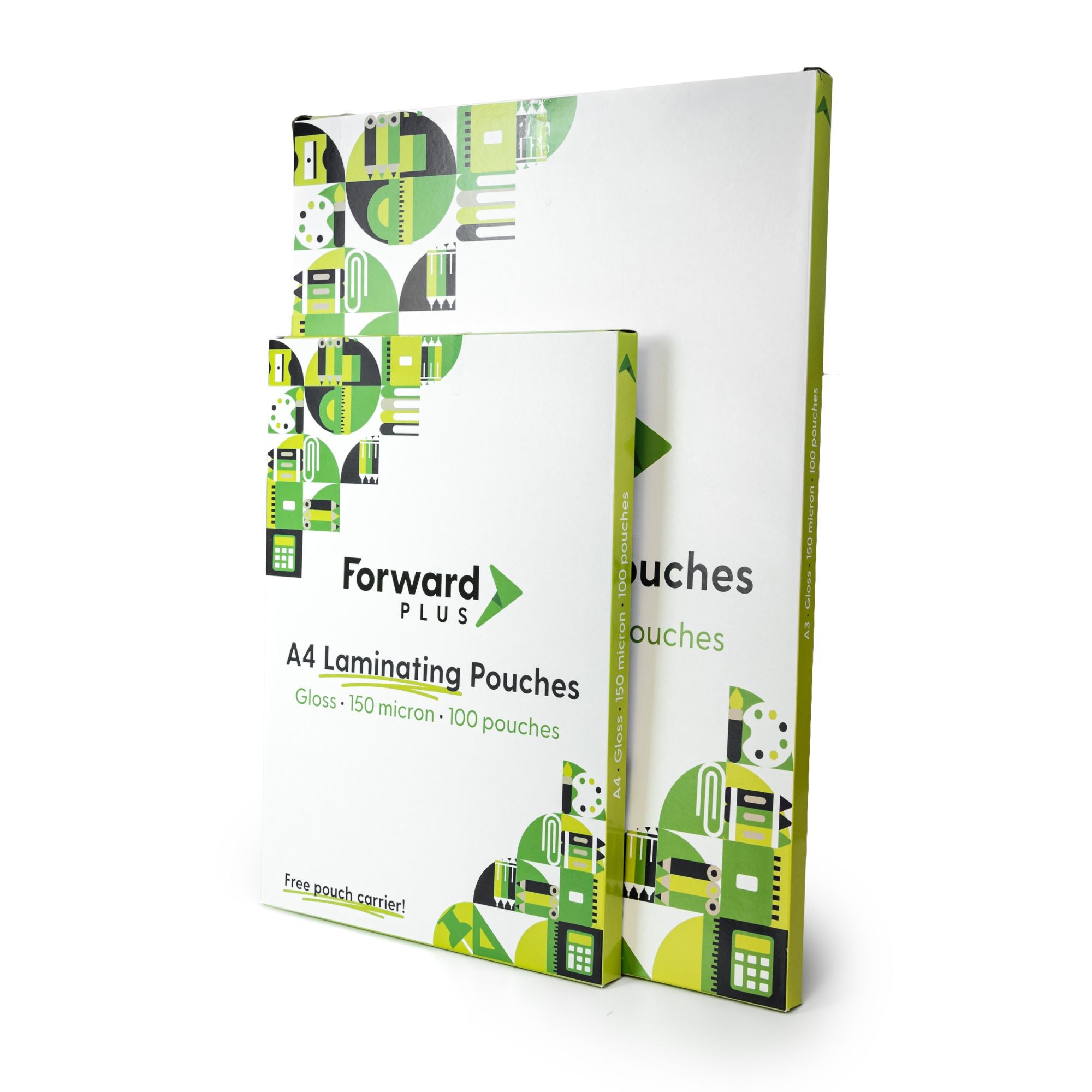 Forward Plus Premium A4 & A3 Laminating Pouches Gloss - Pk100
