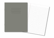 Classic Exercise Books 9x7" 80 Page 8mm Ruled & Margin Grey - Pk100