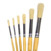 Short Hogs Hair Brushes Assorted Sizes - Pk6