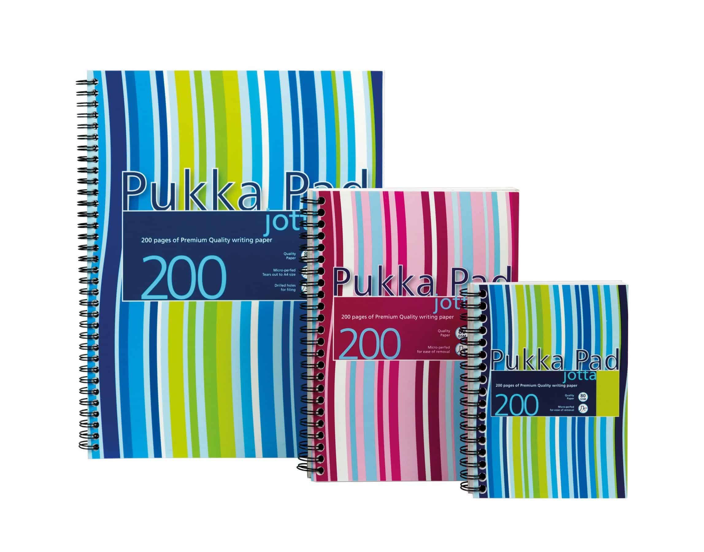 Pukka Pad Stripes Polypropylene Wirebound Jotta Notebook - Pk3