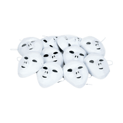 White Play Masks - Pk10
