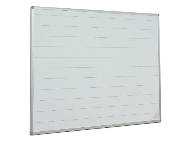 Aluminium Framed Non-Magnetic Whiteboard With 75mm Lines