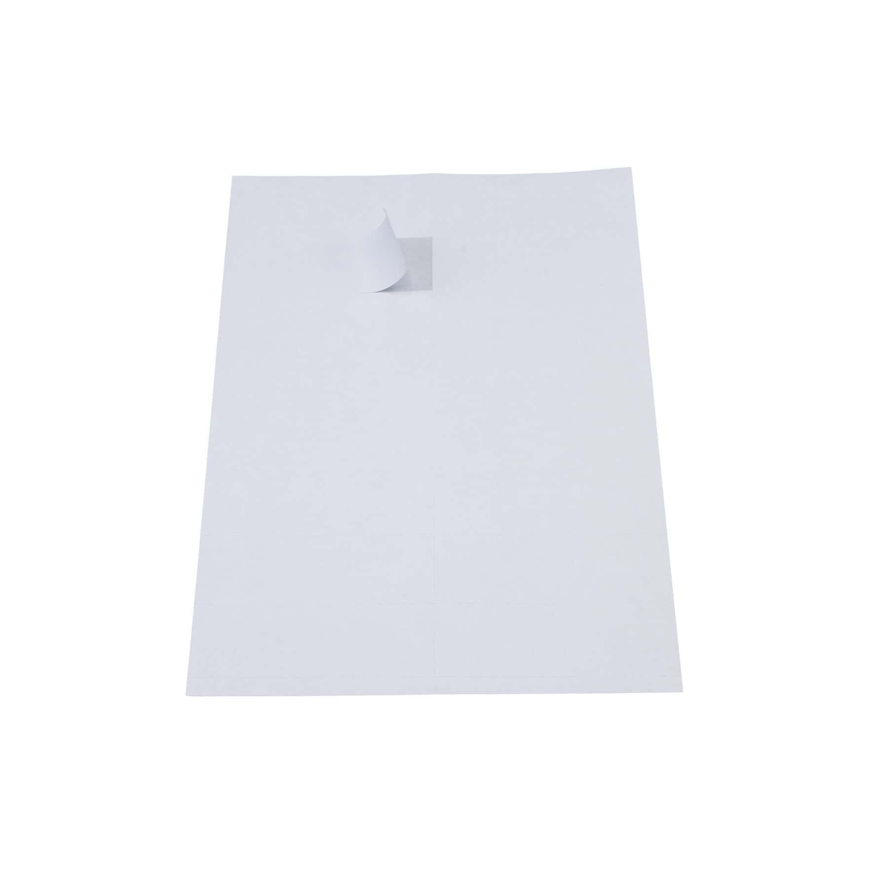 White Copier Labels Squared Corners - Pk100
