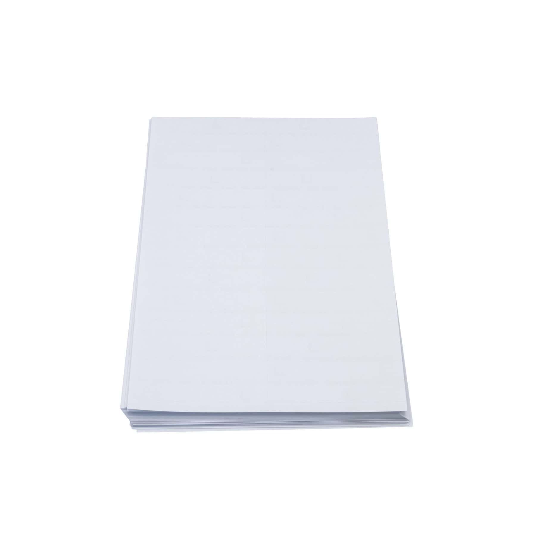 White Copier Labels Squared Corners - Pk100
