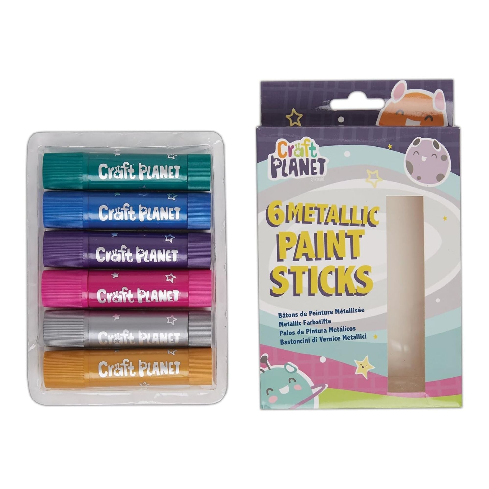 Neon/Metallic Paint Sticks - Pk6