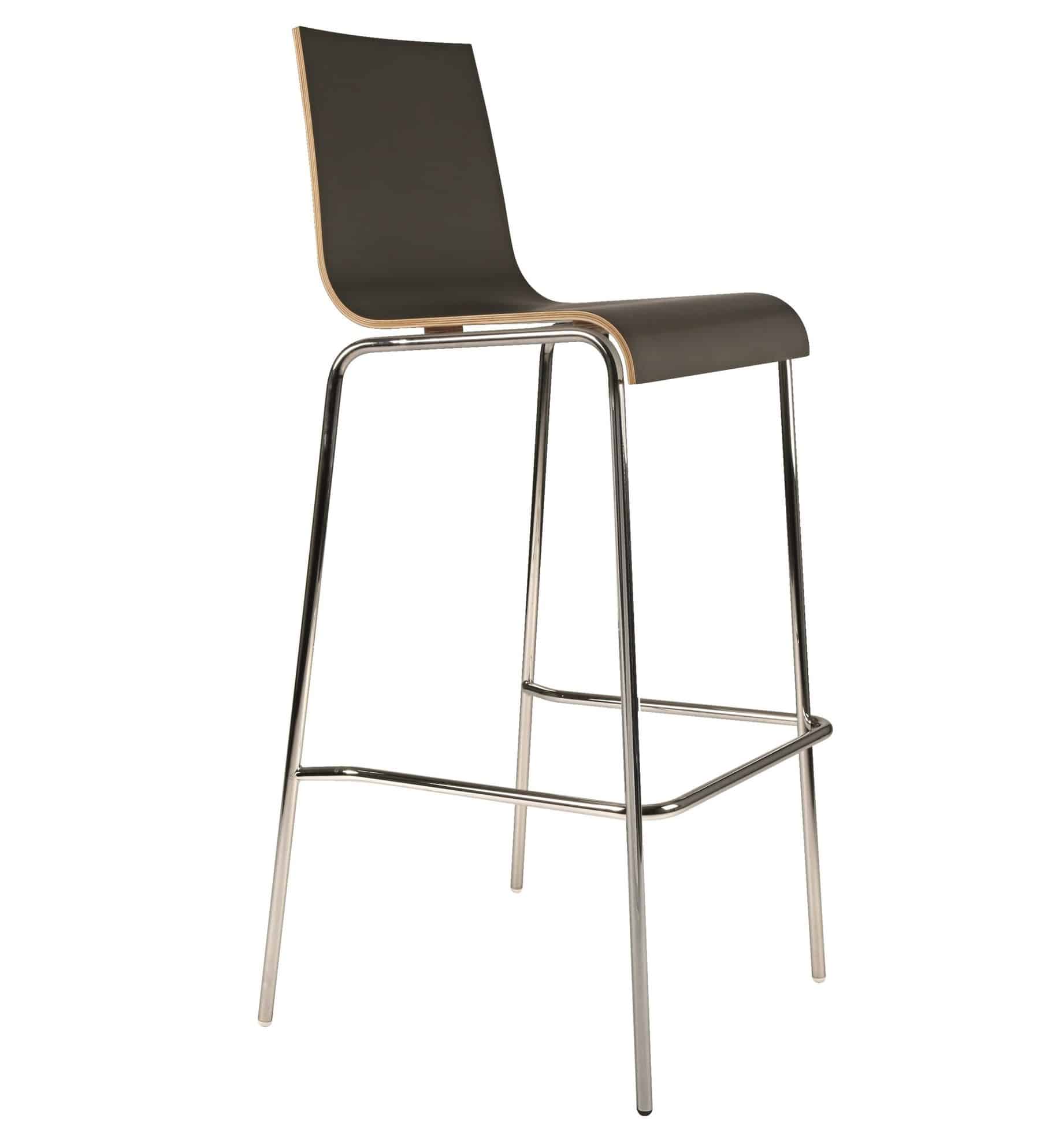 Twist 4 Legged Dining Stool with Chrome Frame