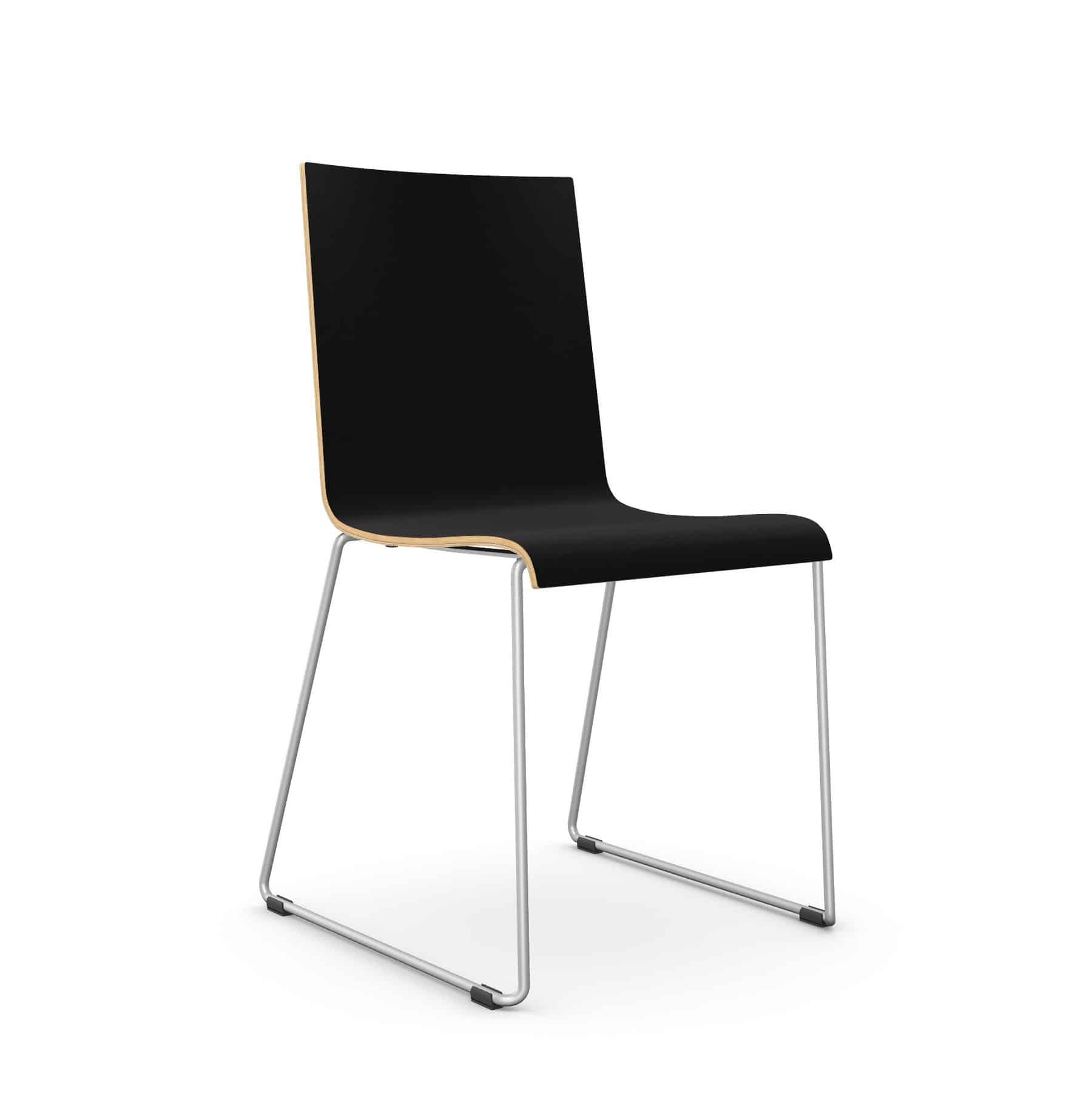Twist Skid Base Dining Chair with Coloured Frame