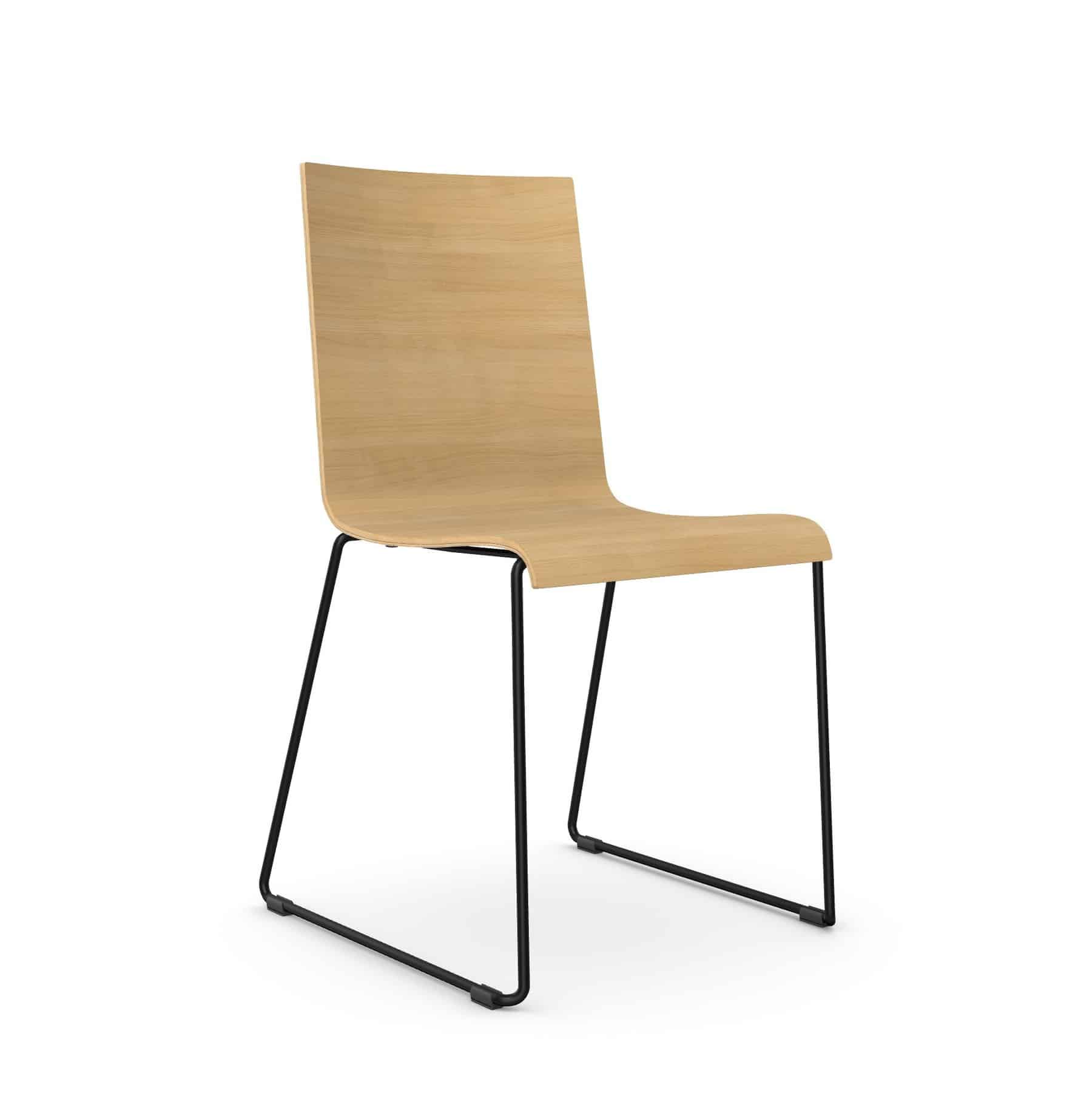 Twist Skid Base Dining Chair with Chrome Frame