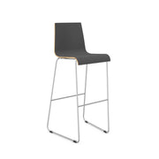Twist Skid Base Dining Stool with Coloured Frame