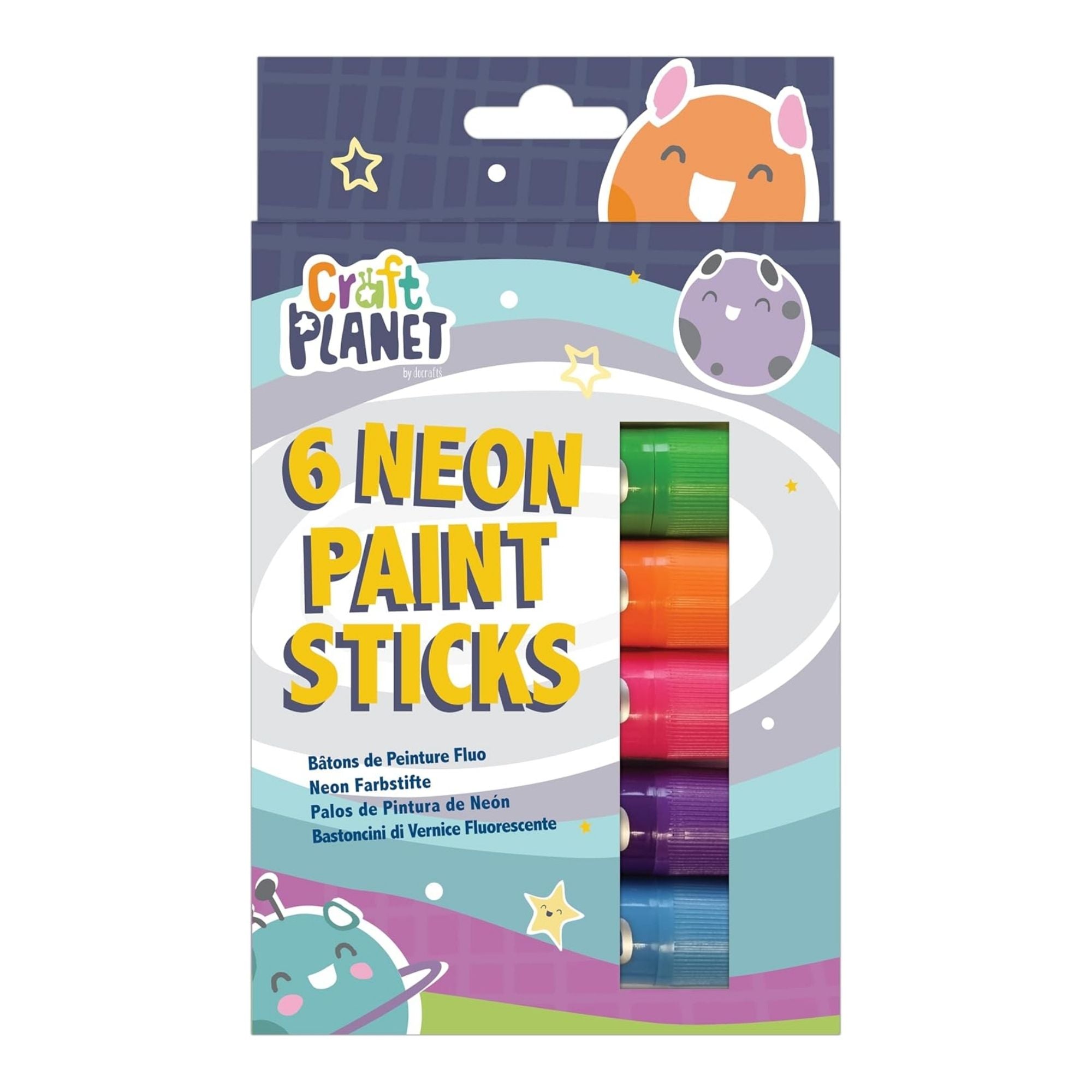 Neon/Metallic Paint Sticks - Pk6