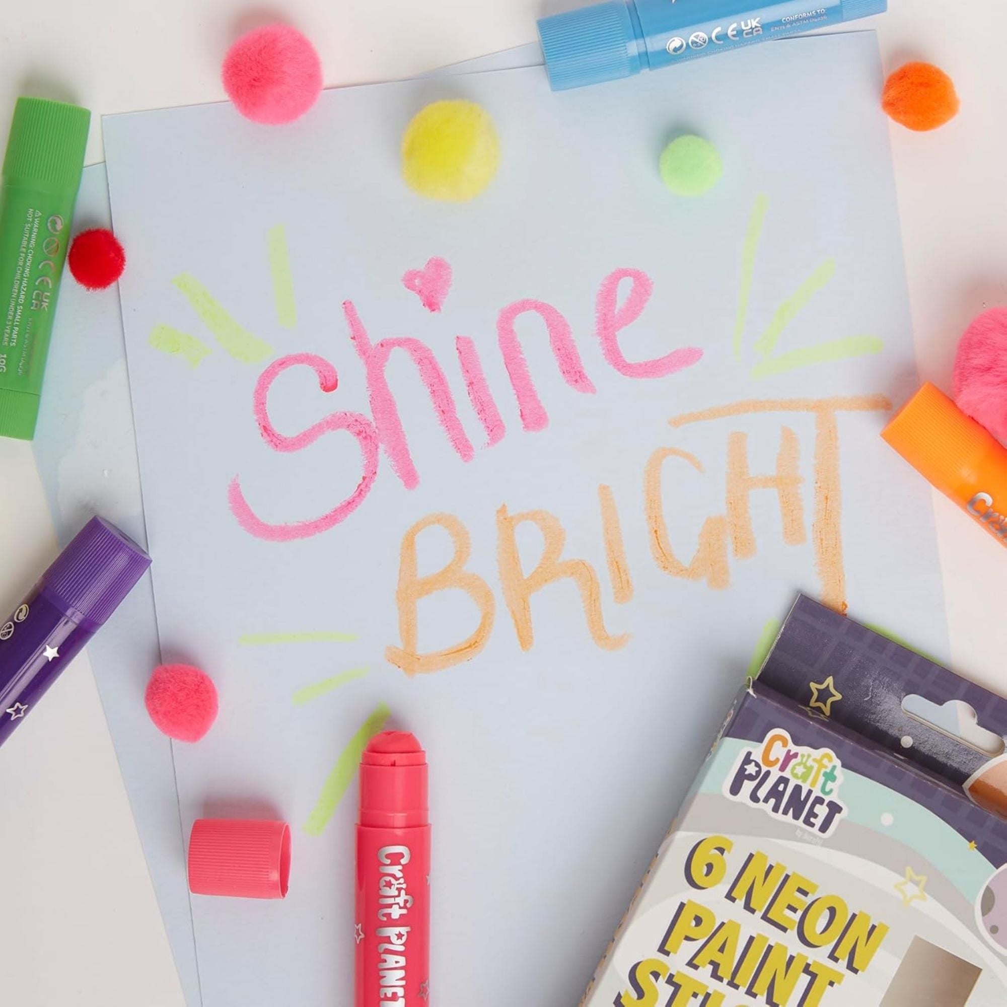 Neon/Metallic Paint Sticks - Pk6