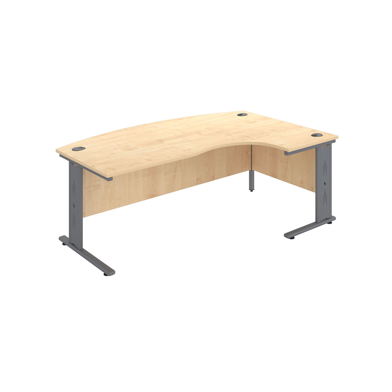 Sienna Executive Wire Managed Bow Front S Shape Desk