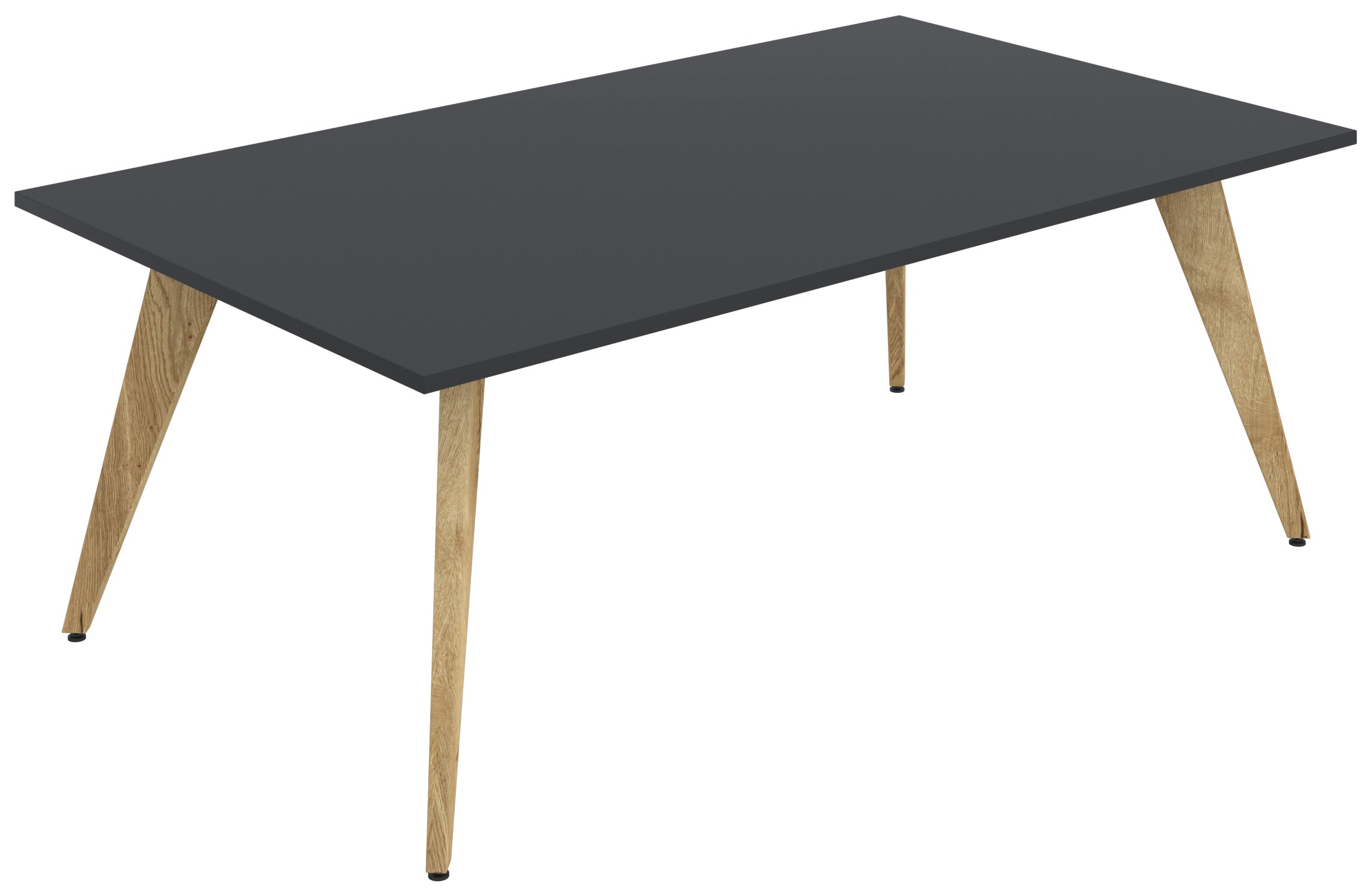 Sienna Rio Rectangular Boardroom Table with Oak Legs