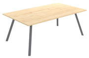 Sienna Rio Rectangular Boardroom Table with Steel Legs