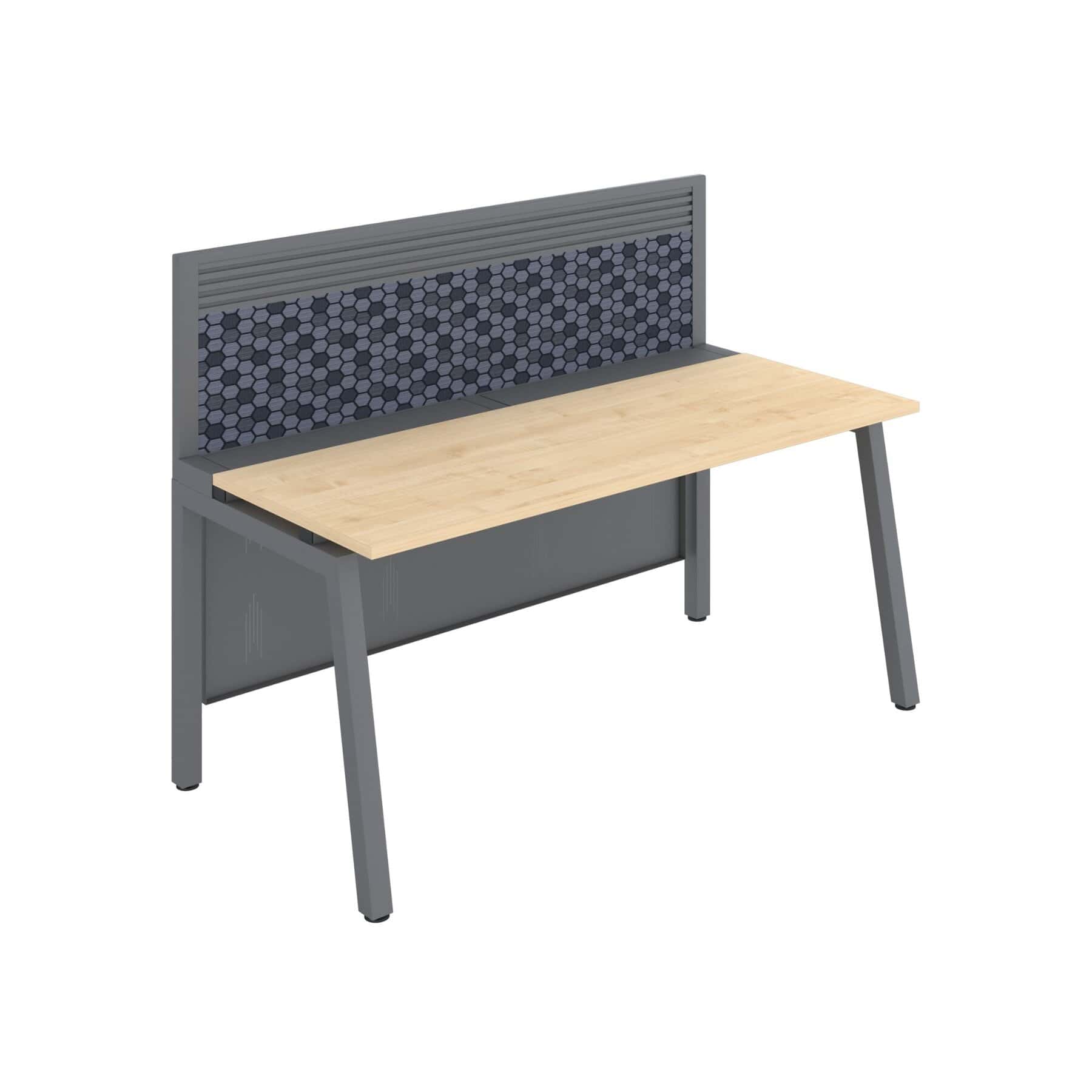 Sienna Evolve Single Starter Bench Desk With Cable Tray, Modesty Panel & Screen