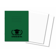 Classic Overprinted Exercise Books A4 80 Pages 8mm Ruled / Alternate Blank Dark Green - Pk50