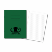 Classic Overprinted Exercise Books A4 80 Pages 8mm Ruled & Margin Dark Green - Pk50