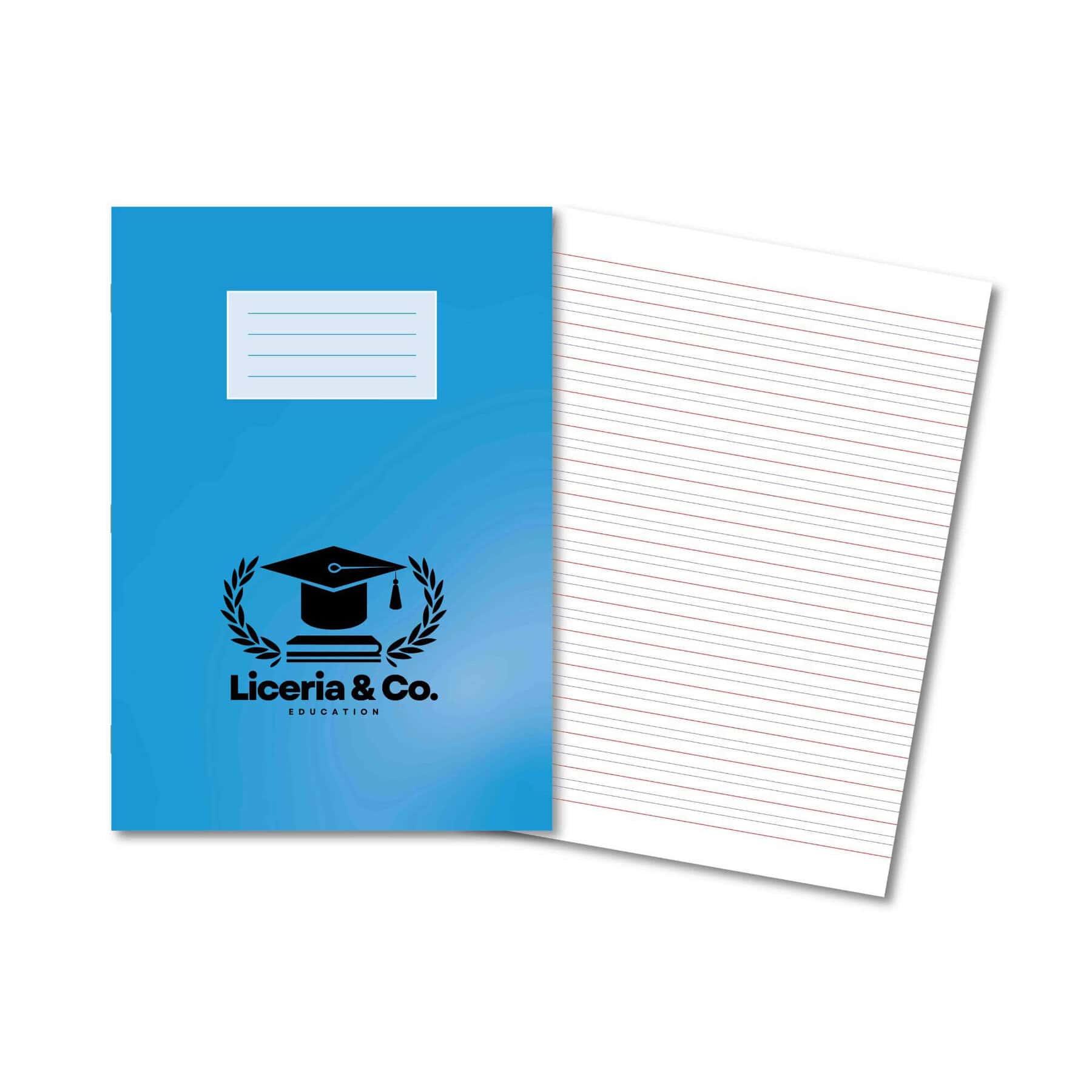 Overprinted Oxford Exercise Books A4 80 Page Handwriting Lines 6,4,6mm Bright Blue Cover - Pk50