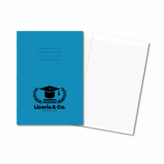 Classic Overprinted Exercise Books A4 64 Pages 15mm Ruled & Margin Light Blue - Pk50