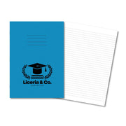 Classic Overprinted Exercise Books A4 64 Pages 15mm Ruled Light Blue - Pk50
