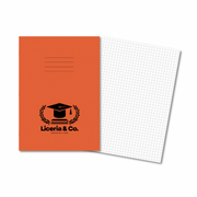 Classic Overprinted Exercise Books A4 80 Pages 5mm Squares Orange - Pk50