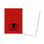 Classic Overprinted Exercise Books A4 48 Pages Blank Red - Pk100