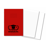 Classic Overprinted Exercise Books A4 80 Pages 12mm Ruled / Alternate Blank Red - Pk50
