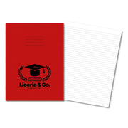 Classic Overprinted Exercise Book A4 48 Pages 10mm Ruled - Red 100 Pack