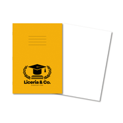 Classic Overprinted Exercise Books A4 80 Pages Blank Yellow - Pk50