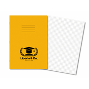 Classic Overprinted Exercise Books A4+ 80 Pages 10mm Squares Yellow - Pk45