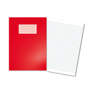 Oxford Exercise Books A4 80 Page Handwriting Lines 6,4,6mm Bright Red Cover - Pk50