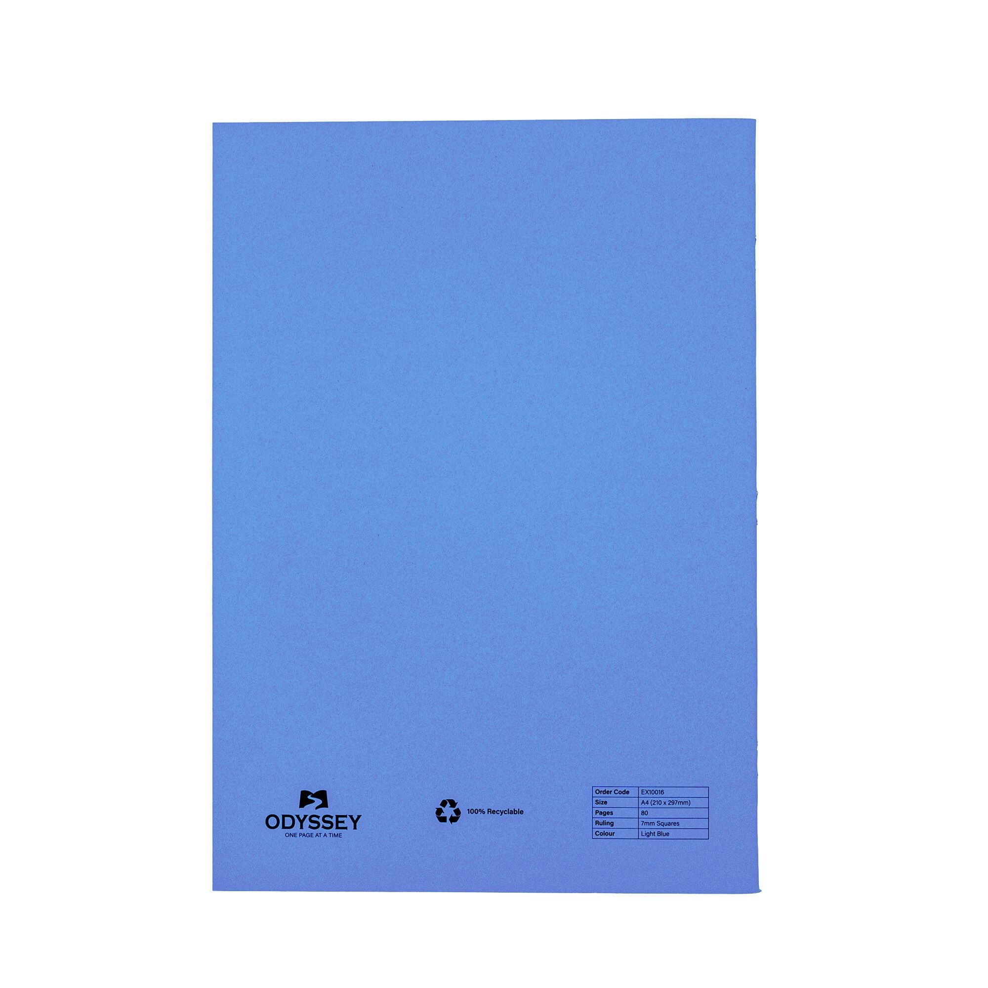 Odyssey Exercise Books A4 80 Page 10mm Ruled & Margin Dark Blue - Pk50