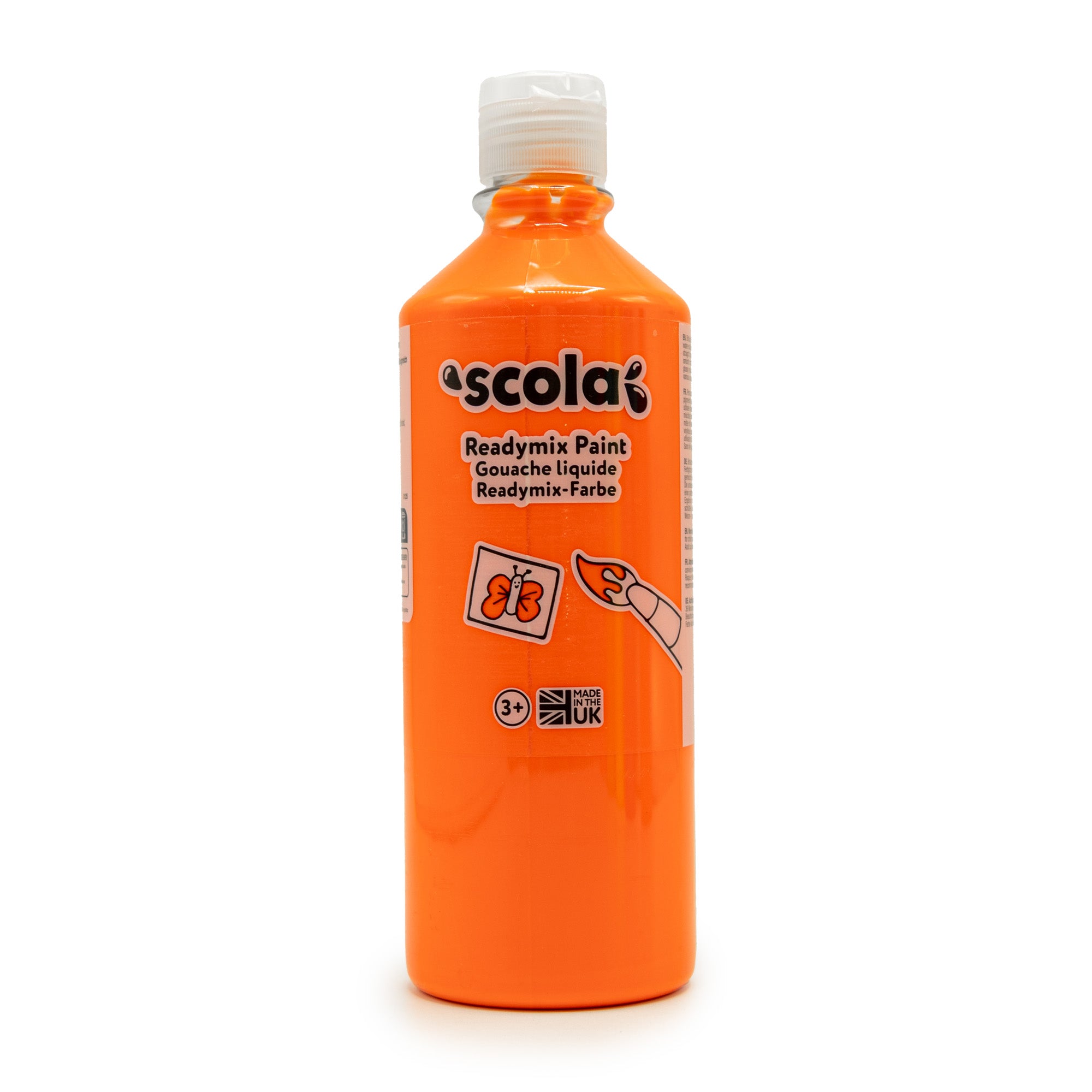 Fluorescent Ready Mix Paints 500ml Assorted - Pk6