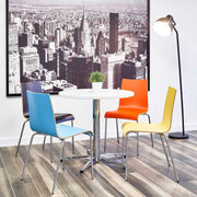 Twist 4 Legged Dining Chair with Chrome Frame