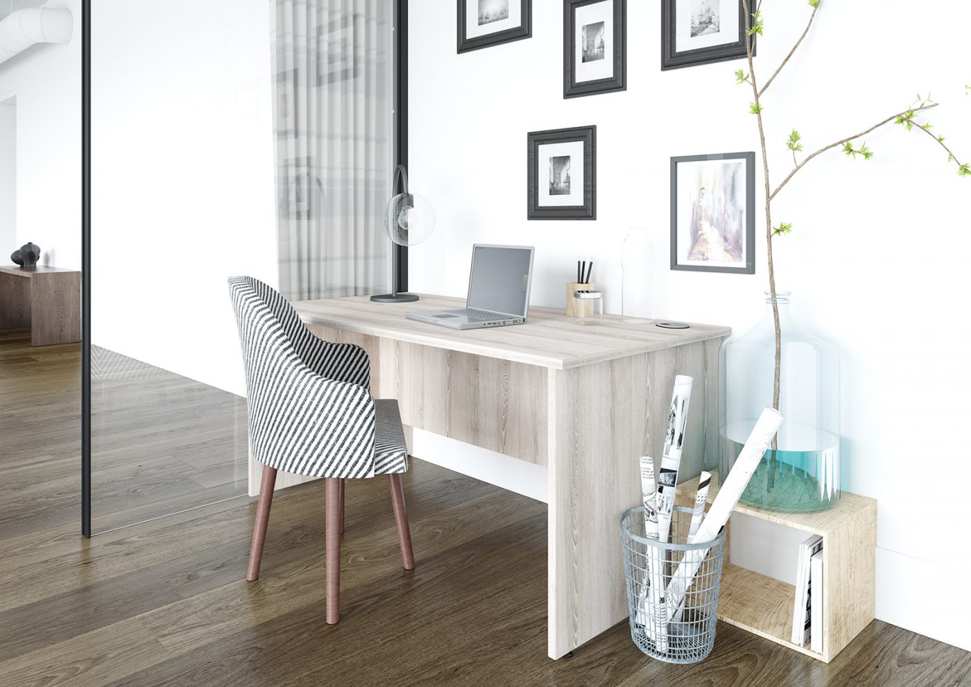 Sienna Panel End Rectangular Desk