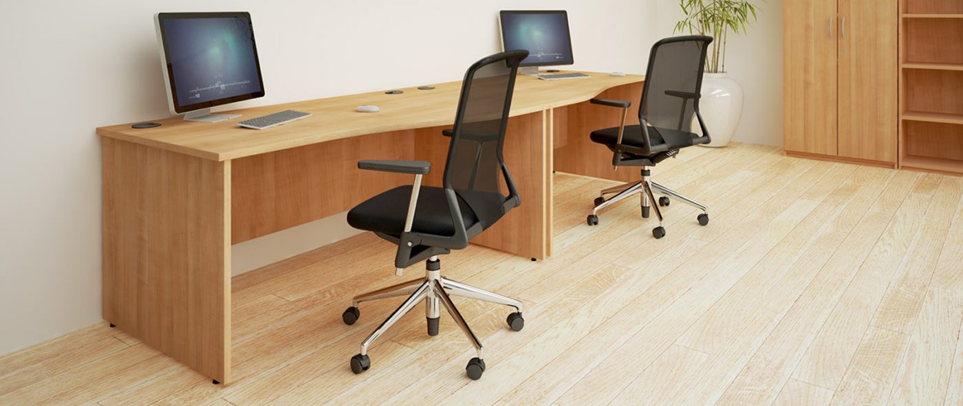 Sienna Panel End Wave Desk