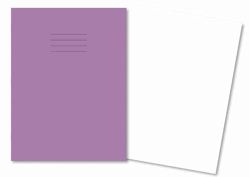 Exercise Books A4+ 80 Pages Blank Purple - Pk45