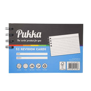 Pukka revision cards packaging with black, blue, and white design