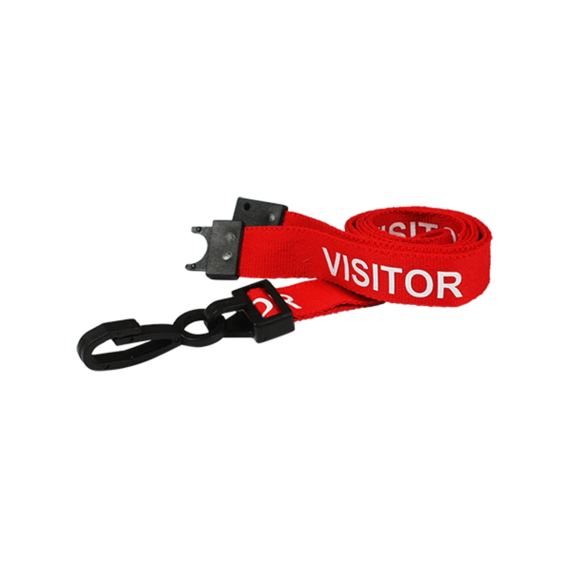 Recycled VISITOR Lanyards with Plastic J Clip